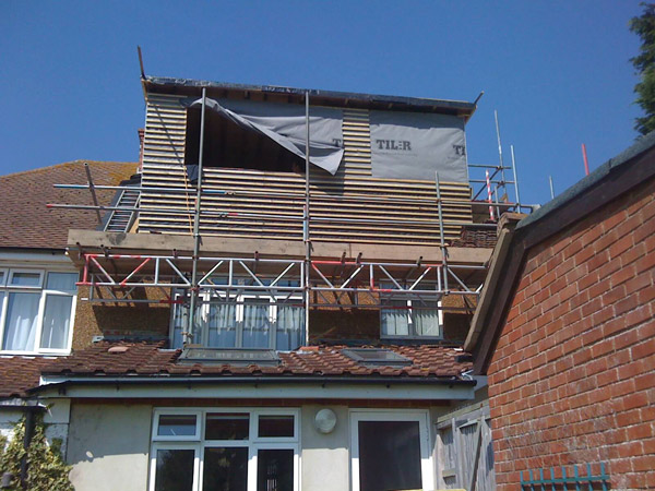 Part build loft conversion Dorma window